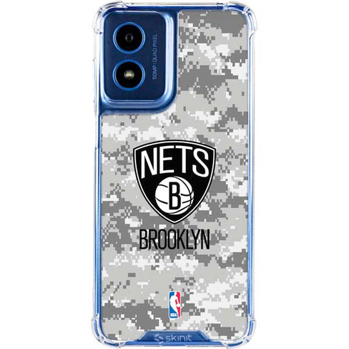 NBA Brooklyn Nets Digi Camo Moto G 5G (2024) Clear Case